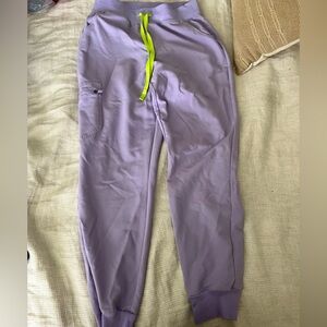 Figs Lavender High-Waisted Zamora Jogger Scrub Pants